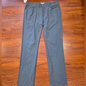 Peter Millar Crown Sport Charcoal Gray Brevard 5-Pocket Pants Size 35/32